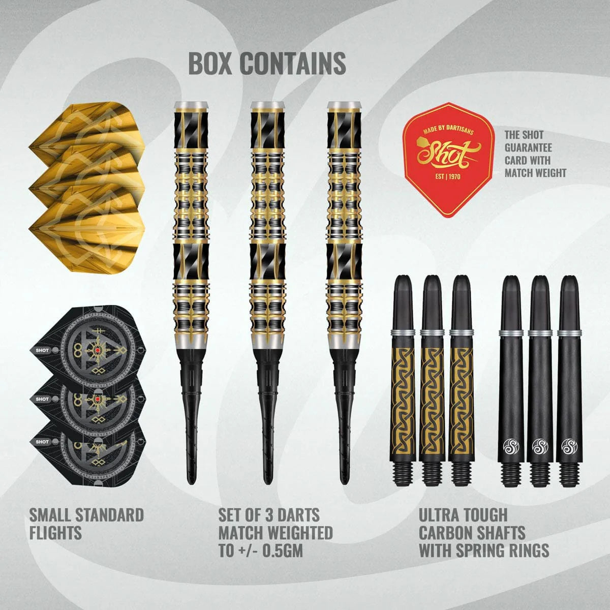 Shot Alchemy Auro Soft Tip Dart Set-95% Tungsten-20gm