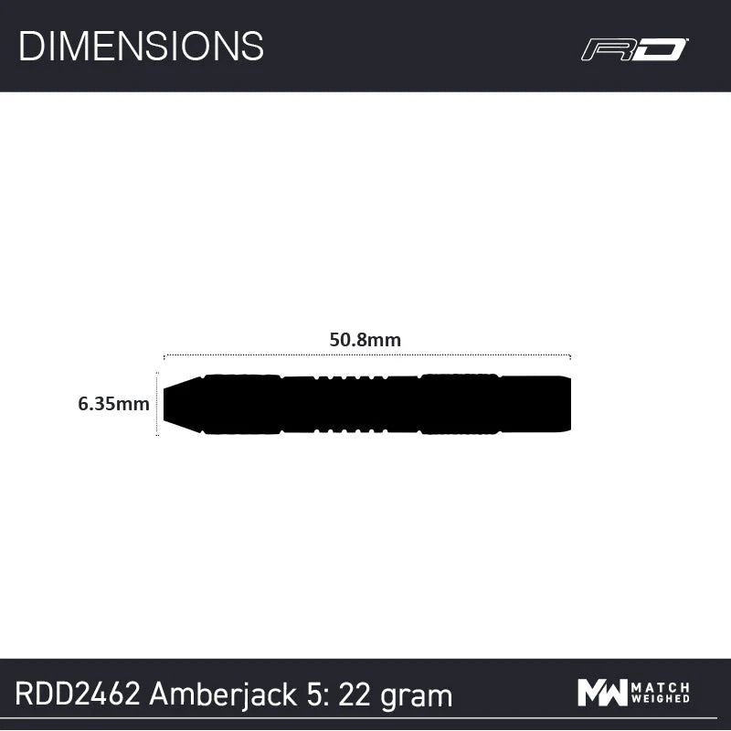 Red Dragon Amberjack 5 Steel Tip 22 gram 90% Tungsten