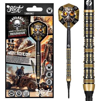Shot Badlands The Sheriff Soft Tip Dart Set-90% Tungsten-20gm