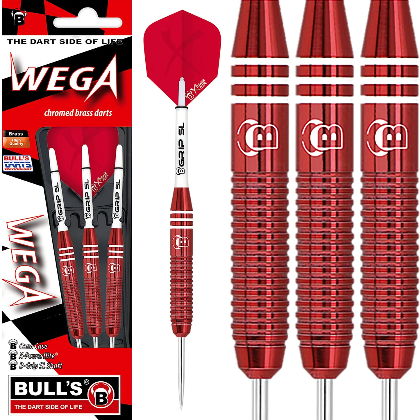 BULL'S Wega 23 gram Brass Steel Tip Dart Set