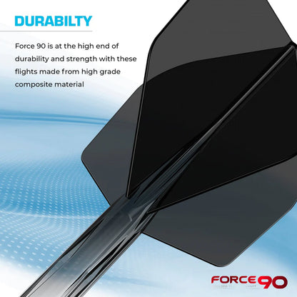 Mission Force 90 - Molded Flight & Shaft System - Gradient - Transparent Black - Standard No2 - Short