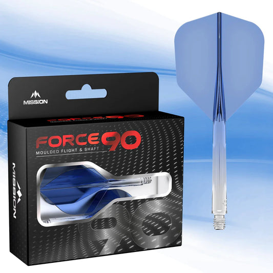 Mission Force 90 - Molded Flight & Shaft System - Gradient - Transparent Blue - Standard No6 - Medium