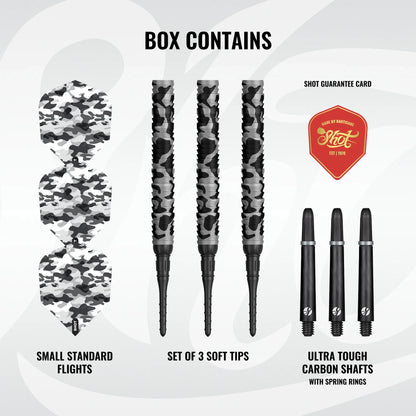 Shot Camo Polar Soft Tip Dart Set-90% Tungsten - 20gm