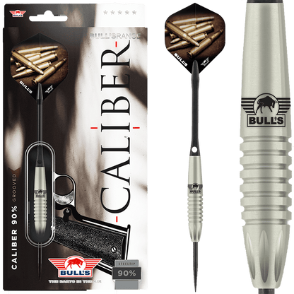 Bull's NL Caliber Grooved 90% Tungsten 24 gram Steel Tip Dart Set