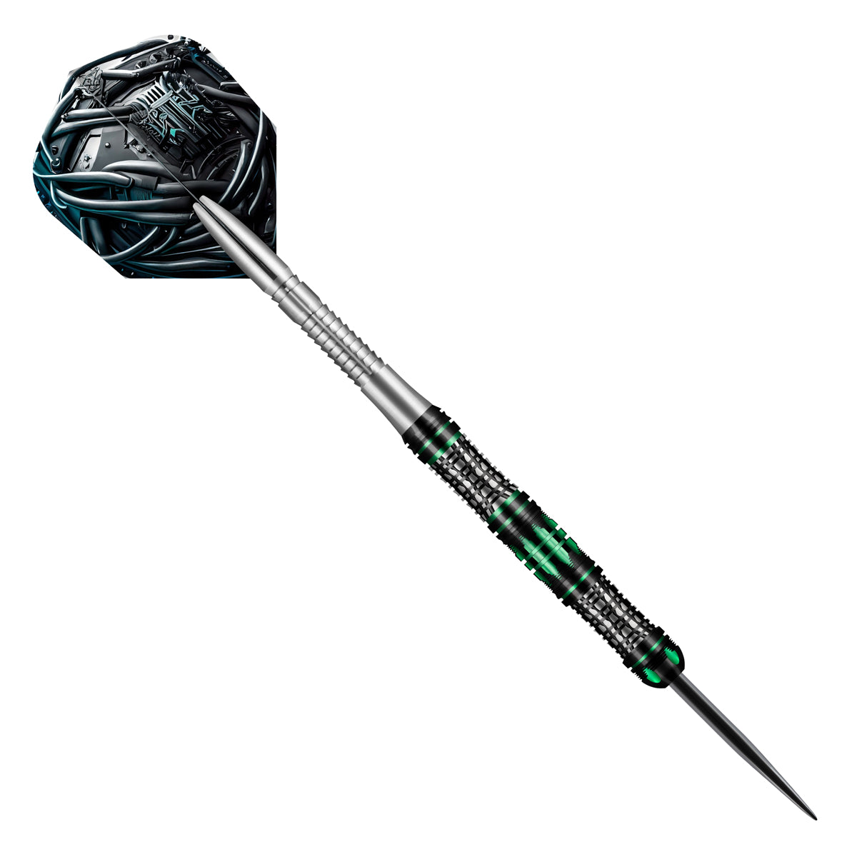 Shot AI Cyberpunk Steel Tip Dart Set-90% Tungsten Barrels-25gm
