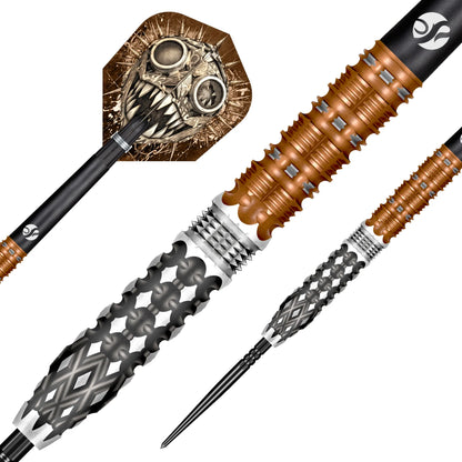 Shot Gnarly Gnasha Steel Tip Dart Set-95% Tungsten Barrels-23gm