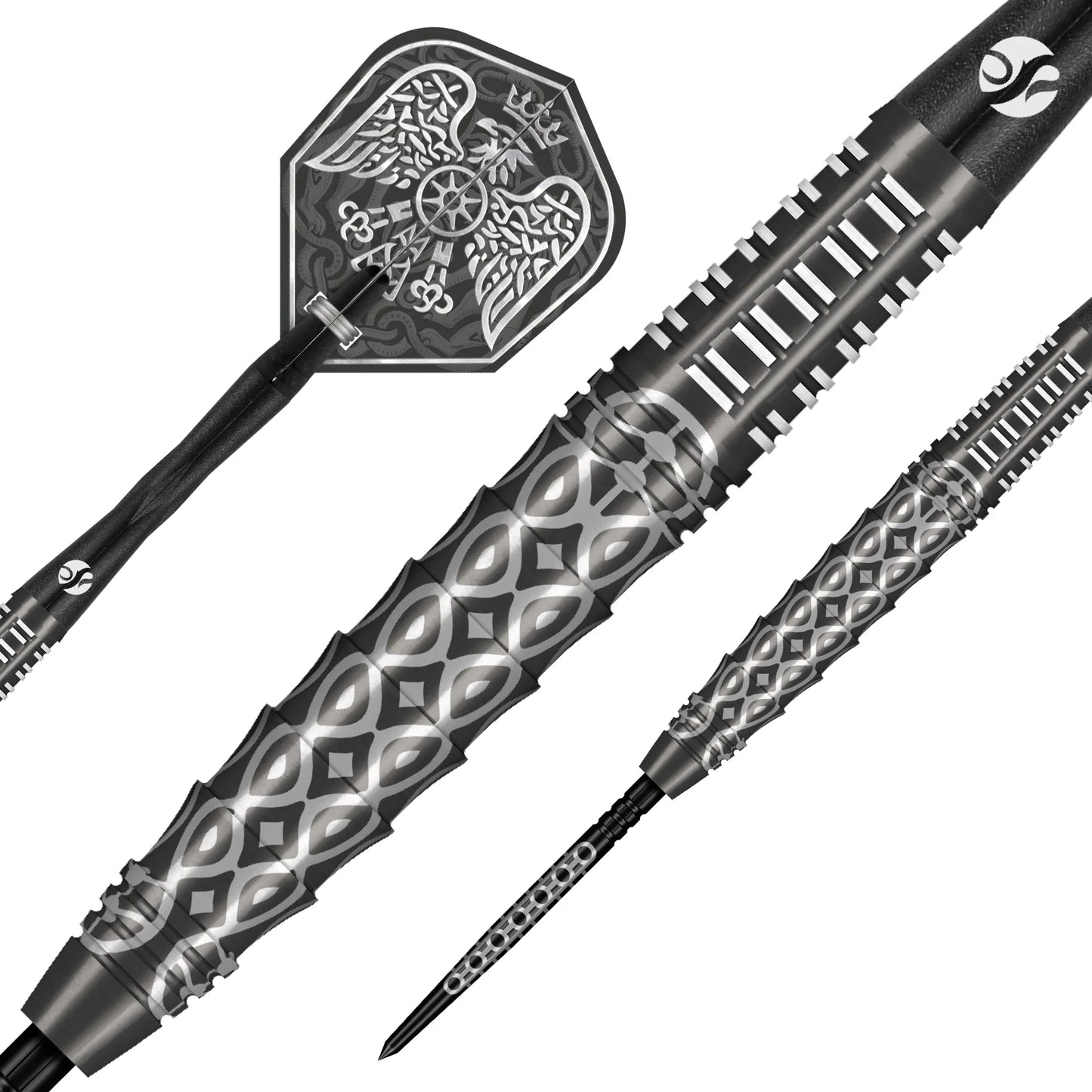 Shot Goths Wulfaz Turbo Point Steel Tip Dart Set-90% Tungsten Barrels-23gm