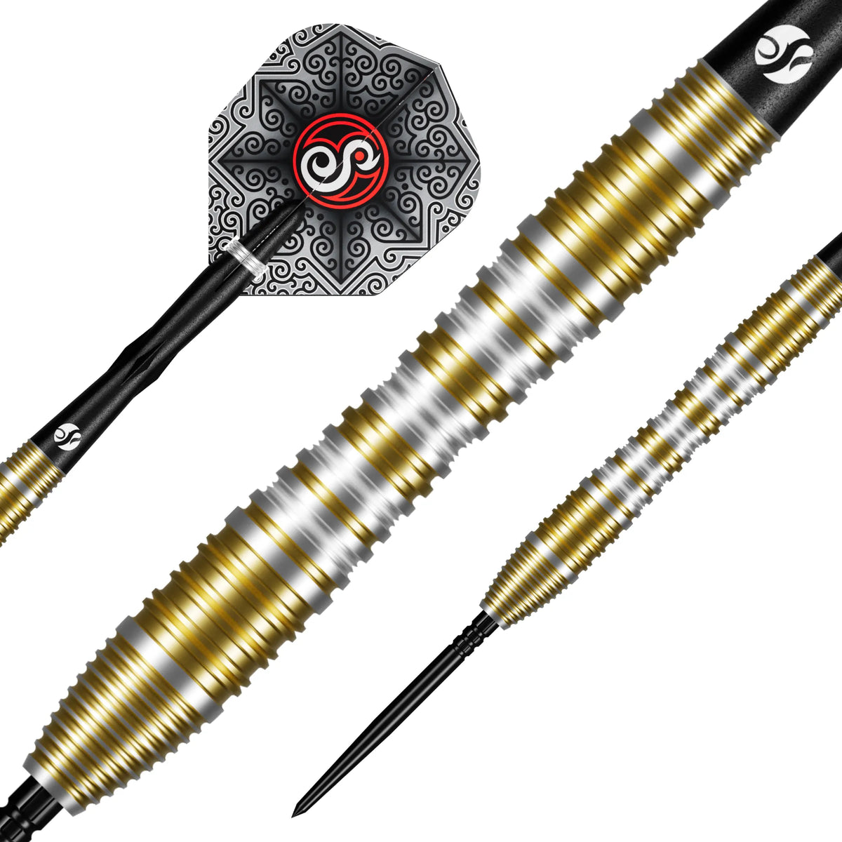 Shot Pro Series Alexander Merkx Turbo Point Steel Tip Dart Set-90% Tungsten Barrels-23gm