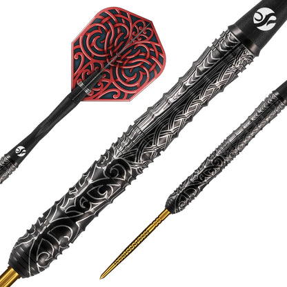 Shot Warrior Kapene Turbo Point Steel Tip Dart Set-90% Tungsten Barrels-23gm