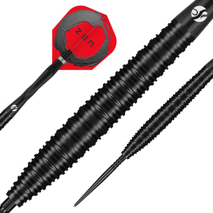 Shot Zen Missile Turbo Point Steel Tip Dart Set-90% Tungsten Barrels-23gm