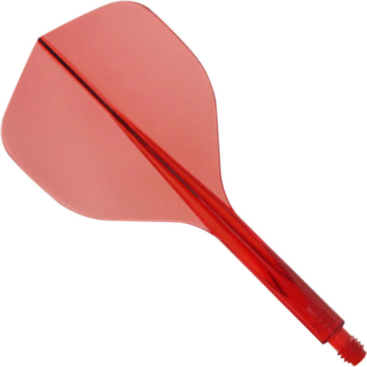 CONDOR AXE DART FLIGHT SYSTEM FLIGHTS - STANDARD - LONG - CLEAR RED