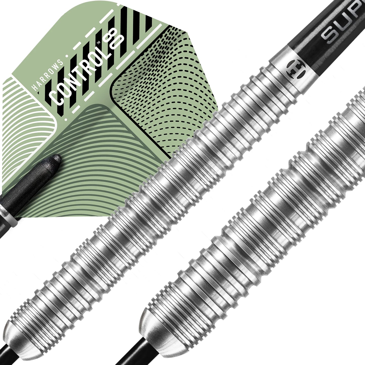 Harrows Control - Steel Tip Darts - 80% Tungsten - 23g Parallel