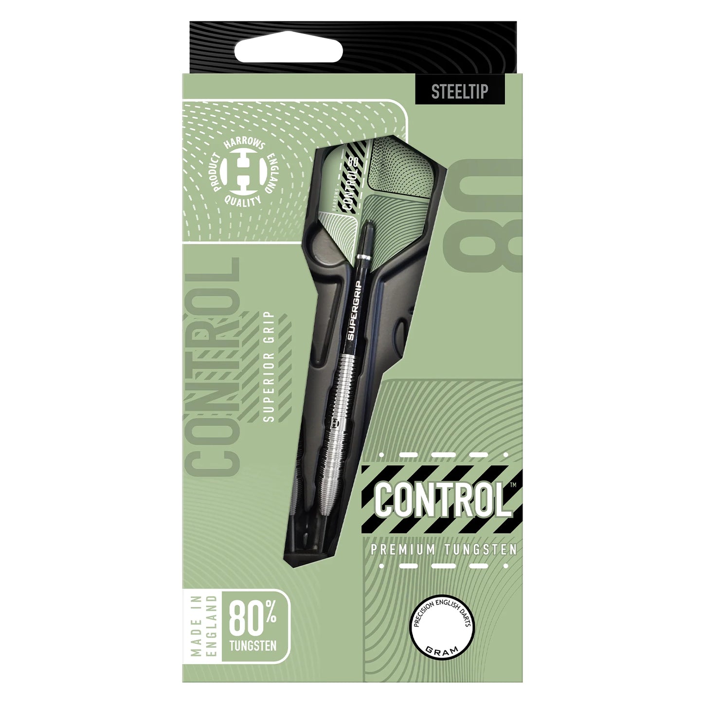 Harrows Control - Steel Tip Darts - 80% Tungsten - 23g Tapered