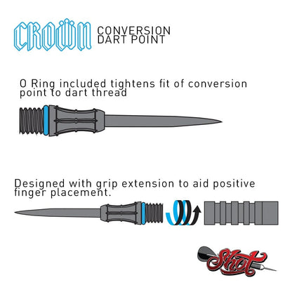 Shot Darts Crown Conversion Point-Black Titanium Coated