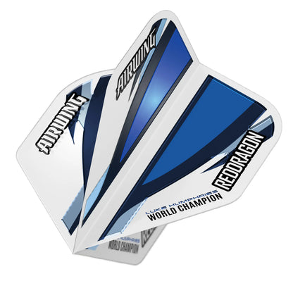 Red Dragon Airwing Molded Standard Flights - World Champion Luke Humphries - White & Blue