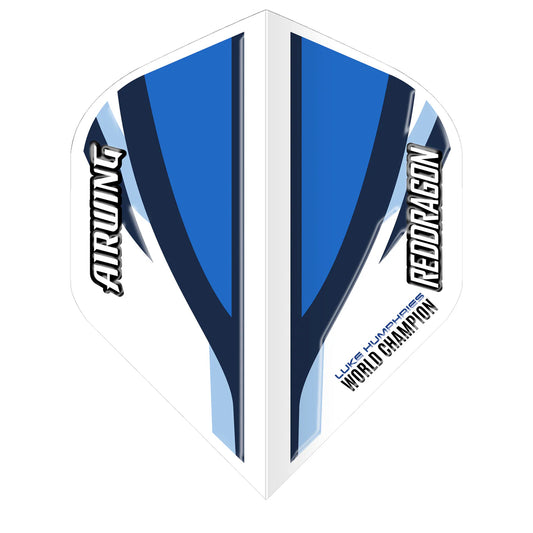 Red Dragon Airwing Molded Standard Flights - World Champion Luke Humphries - White & Blue