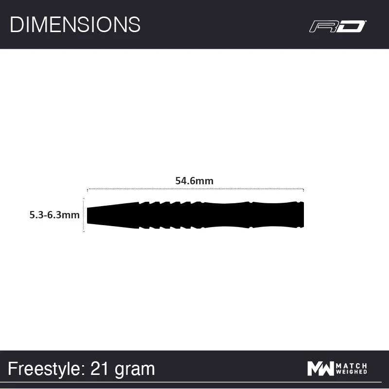 Red Dragon Freestyle Steel Tip 21 gram 90% Tungsten