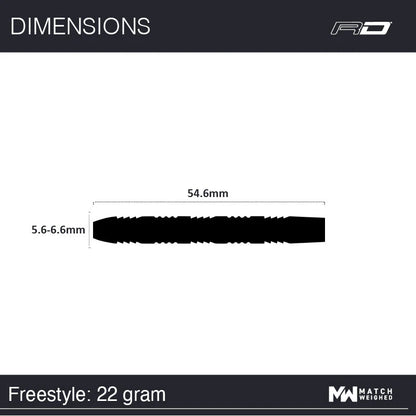 Red Dragon Freestyle Steel Tip 22 gram 90% Tungsten