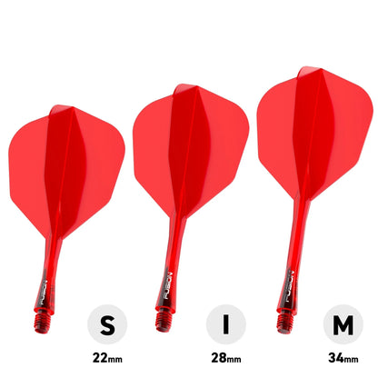Winmau Fusion Integrated Flight & Shaft #6 Standard - Intermediate - Red