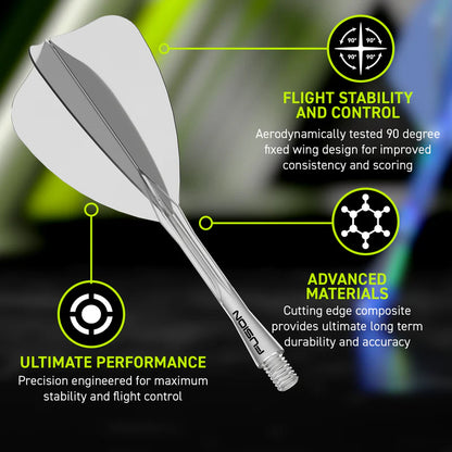 Winmau Fusion Integrated Flight & Shaft Arrow - Medium - Clear