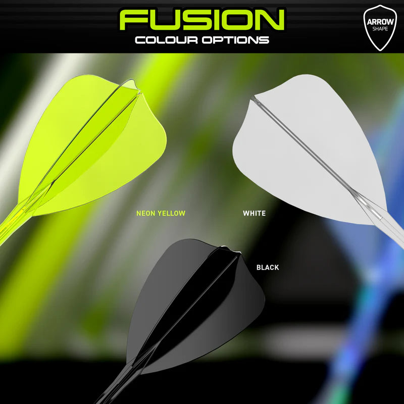 Winmau Fusion Integrated Flight & Shaft Arrow - Intermediate - Transparent Yellow