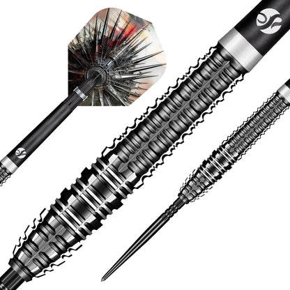 Shot Gnarly Smasha Turbo Point Steel Tip Dart Set-90% Tungsten Barrels-26gm