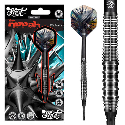 Shot Gnarly Rippah Soft Tip Dart Set-90% Tungsten-20gm