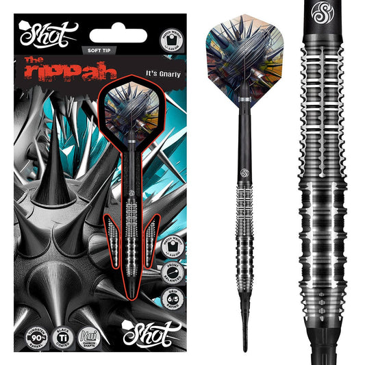 Shot Gnarly Rippah Soft Tip Dart Set-90% Tungsten-20gm