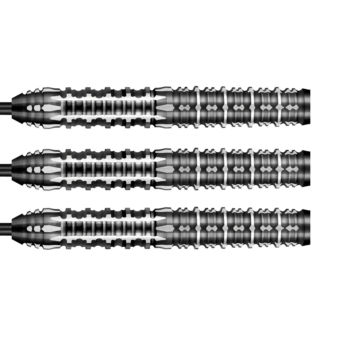 Shot Gnarly Shredda Steel Tip Dart Set-90% Tungsten Barrels-30gm