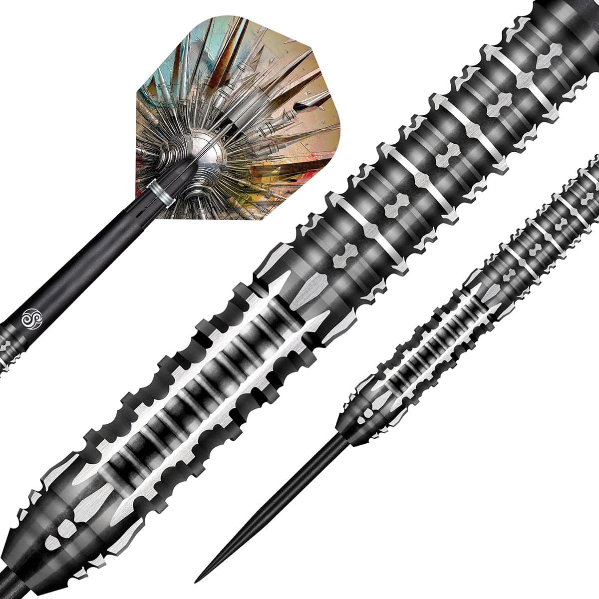Shot Gnarly Shredda Steel Tip Dart Set-90% Tungsten Barrels-30gm
