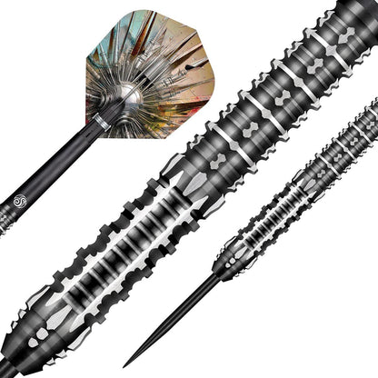 Shot Gnarly Shredda Steel Tip Dart Set-90% Tungsten Barrels-30gm