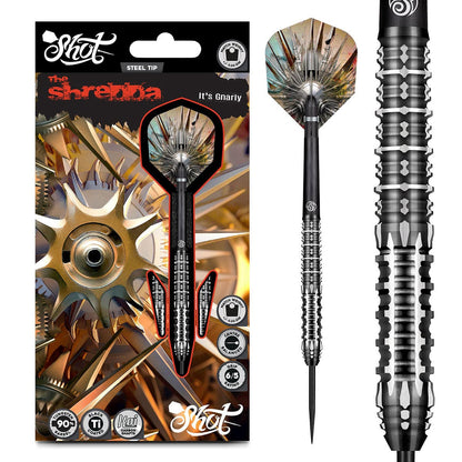 Shot Gnarly Shredda Steel Tip Dart Set-90% Tungsten Barrels-30gm