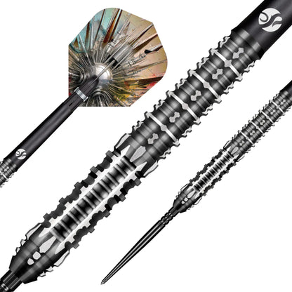 Shot Gnarly Shredda Turbo Point Steel Tip Dart Set-90% Tungsten Barrels-24gm