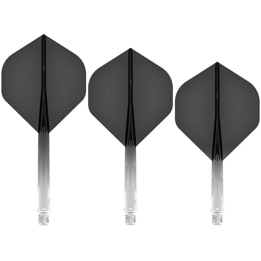 Mission Force 90 - Molded Flight & Shaft System - Gradient - Transparent Black - Standard No2 - Short