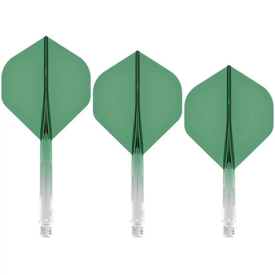 Mission Force 90 - Molded Flight & Shaft System - Gradient - Transparent Green - Standard No2 - Medium