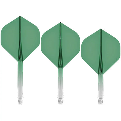 Mission Force 90 - Molded Flight & Shaft System - Gradient - Transparent Green - Standard No2 - Medium