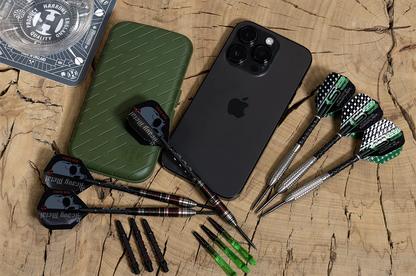 Harrows Slimcase 6 Darts Holder - Pocket Sized - Green