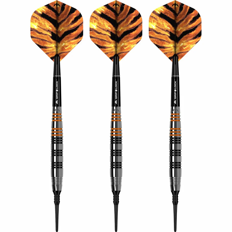 Mission Javan Soft Tip Darts - Brass Silver Coated - 18gm