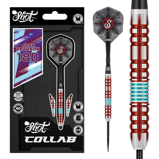 Shot Collab Josh Pearson Steel Tip Dart Set-90% Tungsten Barrels-23gm