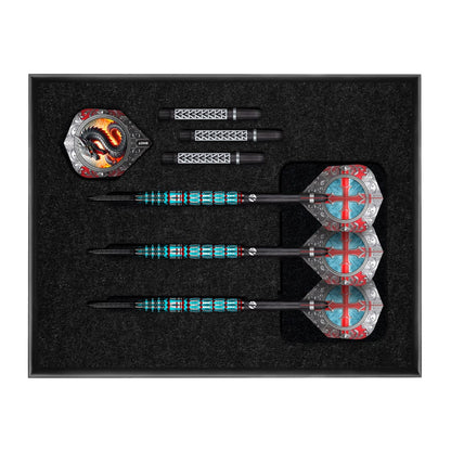 Shot Future Knights St George Steel Tip Dart Set-95% Tungsten Barrels-25gm