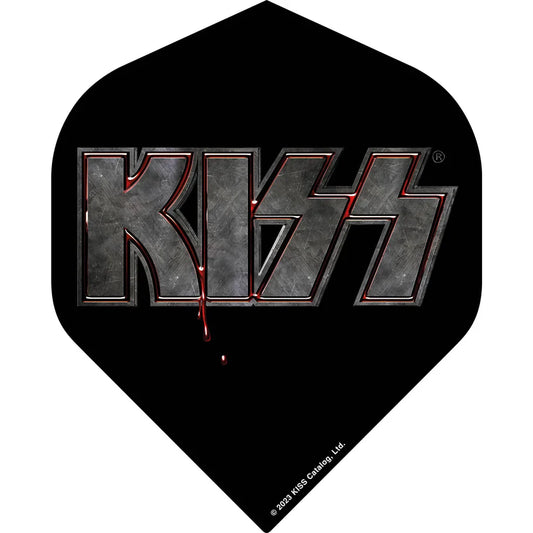 Kiss Official Licensed Dart Flights - 100 Micron - No2 - Standard Black - Blood Logo