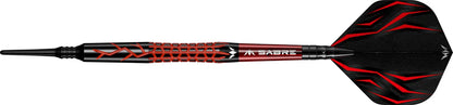 Mission Lava Soft Tip Darts - 95% Tungsten Black & Red Electro - 20gm
