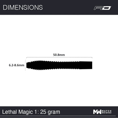 Red Dragon Lethal Magic 1 Steel Tip 25 gram 85% Tungsten