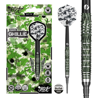 Shot Camo Ghillie Soft Tip Dart Set-90% Tungsten - 20gm
