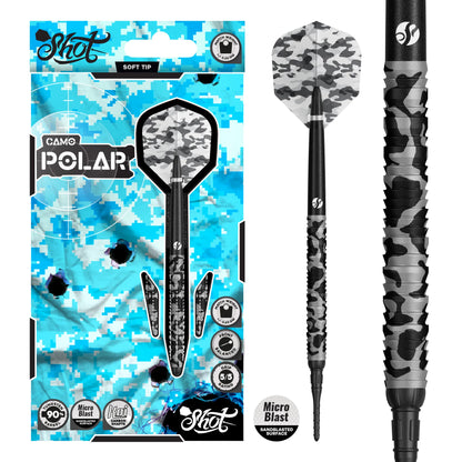 Shot Camo Polar Soft Tip Dart Set-90% Tungsten - 20gm