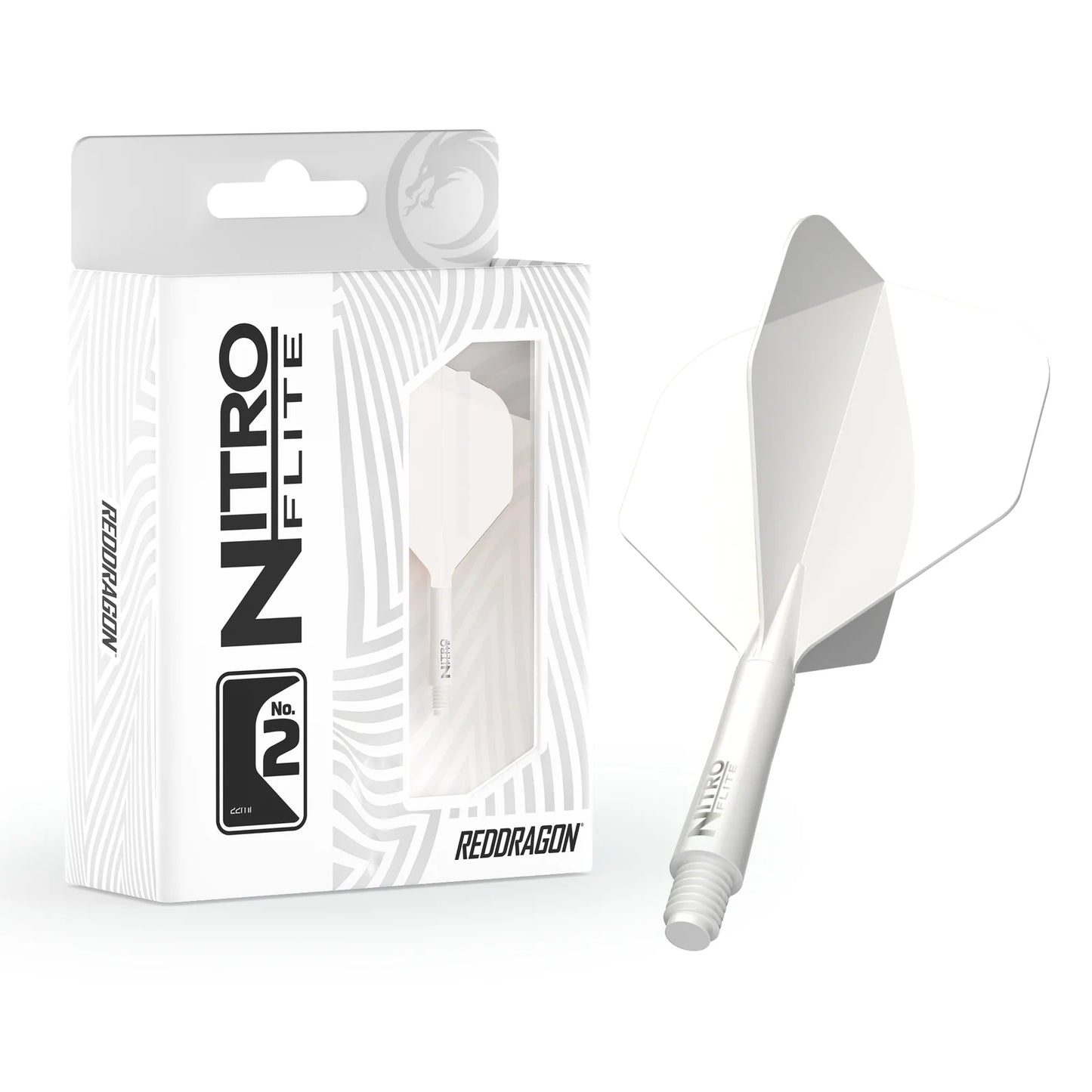 Red Dragon Nitro Flite Integrated Flight and Shaft System - No2 Short White