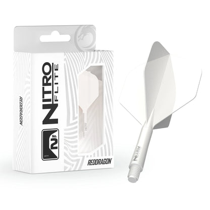 Red Dragon Nitro Flite Integrated Flight and Shaft System - No2 Short White