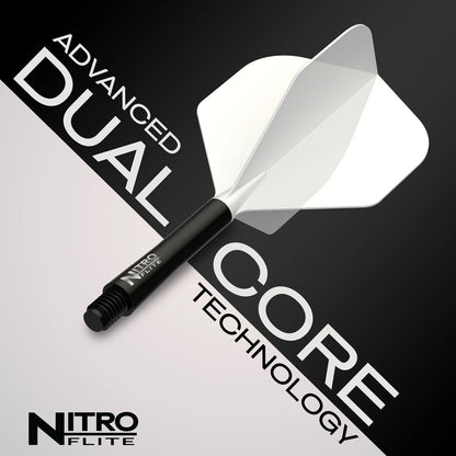 Red Dragon Nitro Flite Integrated Flight and Shaft System - No2 Intermediate White & Black