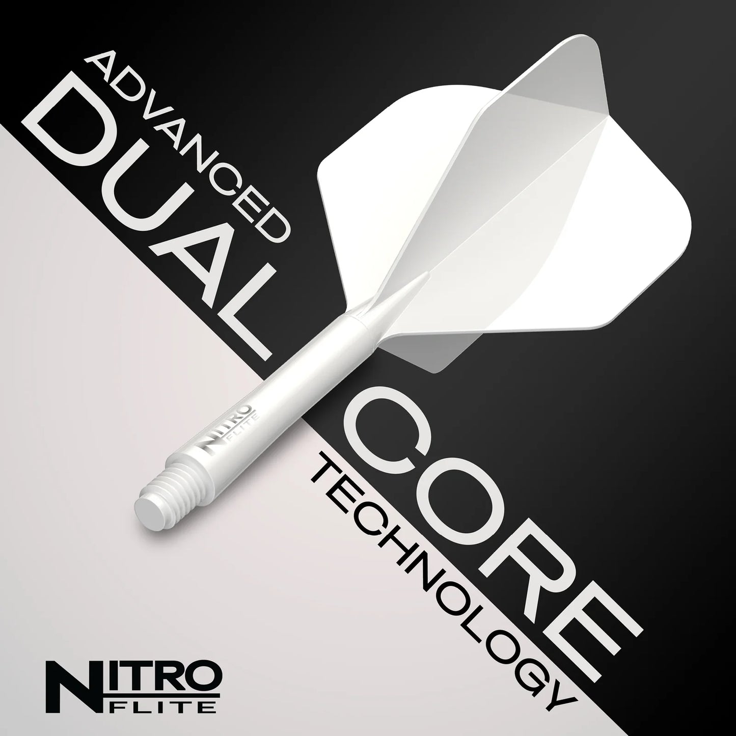 Red Dragon Nitro Flite Integrated Flight and Shaft System - No2 Short White