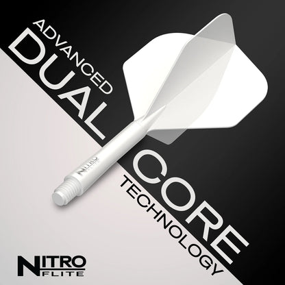 Red Dragon Nitro Flite Integrated Flight and Shaft System - No2 Short White
